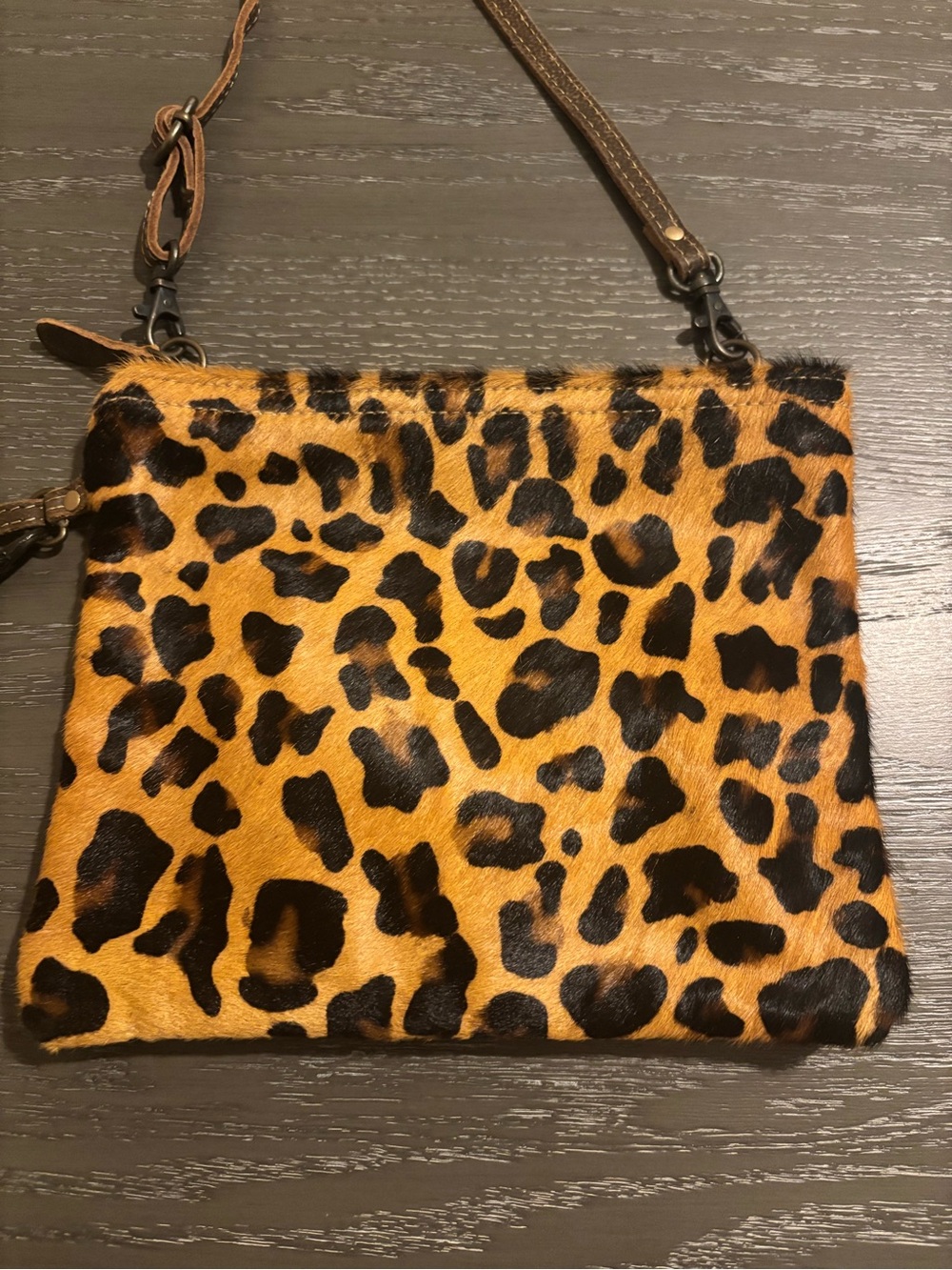 NWOT Myra Bag Leopard Print calf hair Crossbody
